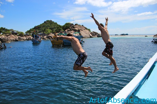 Jumping From The Boat - Koh Tao